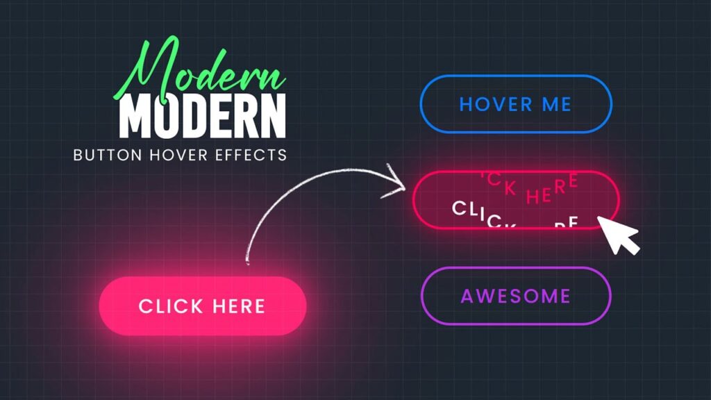 Modern Button Hover Effects using CSS & Javascript