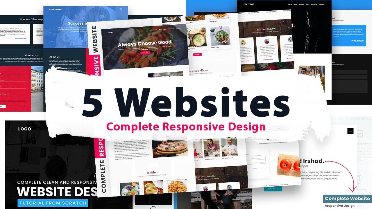 How To Make Website Using Html & CSS | Complete Responsive Website ...