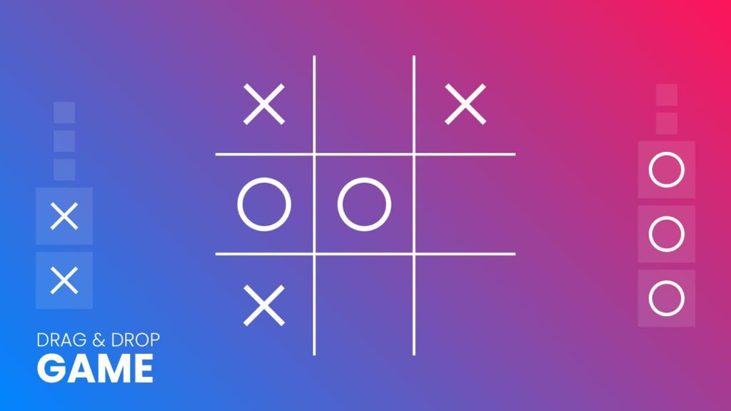 Simple Drag & Drop Tic-Tac-Toe Game using Html CSS & JavaScript