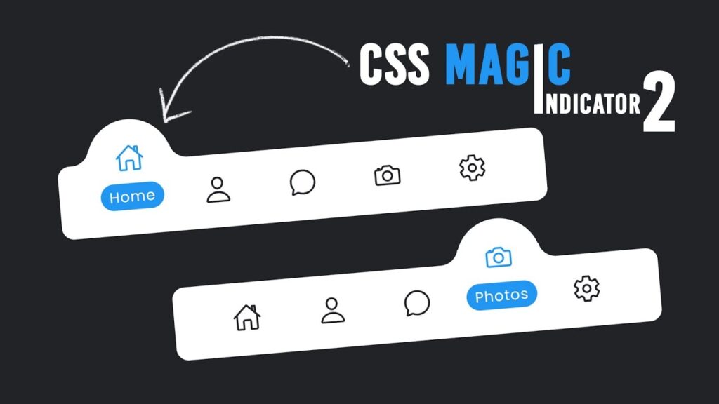 Magic Navigation Menu Indicator using Html CSS & Javascript | Curve Outside Effects 02