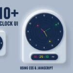 13 Amazing Working Clock Design using CSS & Javascript