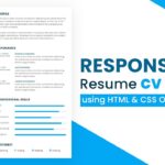 How to Create Responsive Resume Website using HTML and CSS | Resume CV design in HTML CSS