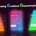 CSS3 Glowing Gradient Glassmorphism Card Hover Effects | Glass morphism