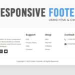 Responsive Footer Design Using Html & CSS