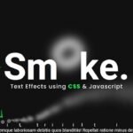 Animated Smoke Text with CSS & Vanilla Javascript | CSS Animation Effects