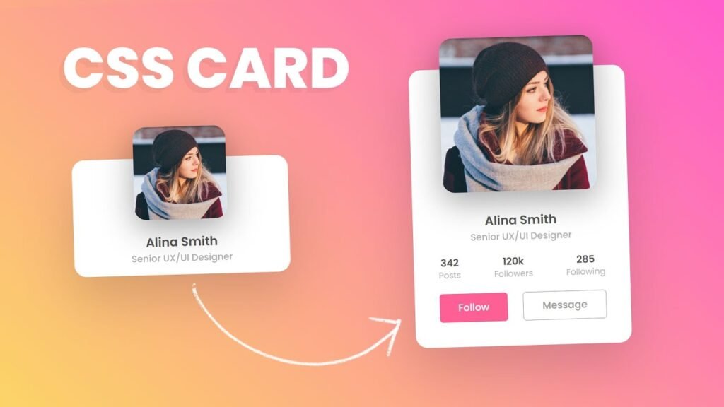 Animated Profile Card UI Design using Html & CSS @OnlineTutorialsYT | CSS Card Hover Effects