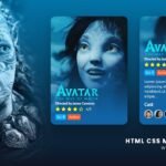 Avatar | Movie Card UI Design in Html & CSS with Cool Hover Effects